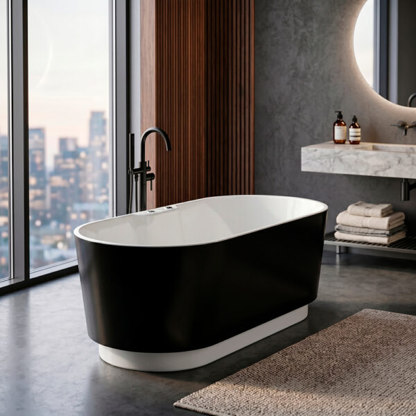 Акриловая ванна Orans BT-NL601 FTSH Black